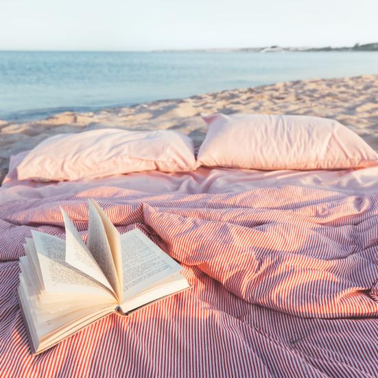 En bog på en strand