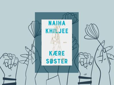 Bogens forside med baggrund af kvindehænder med kampudtryk.