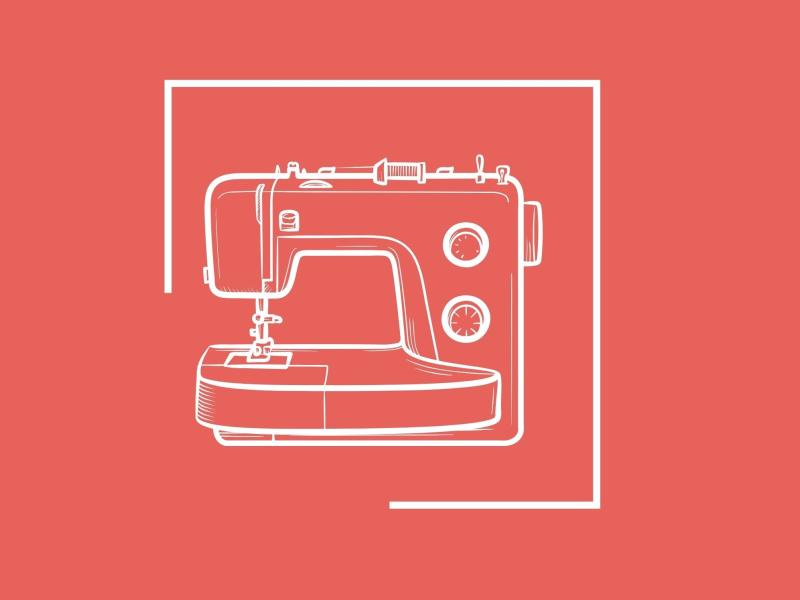 Grafik af en symaskine.